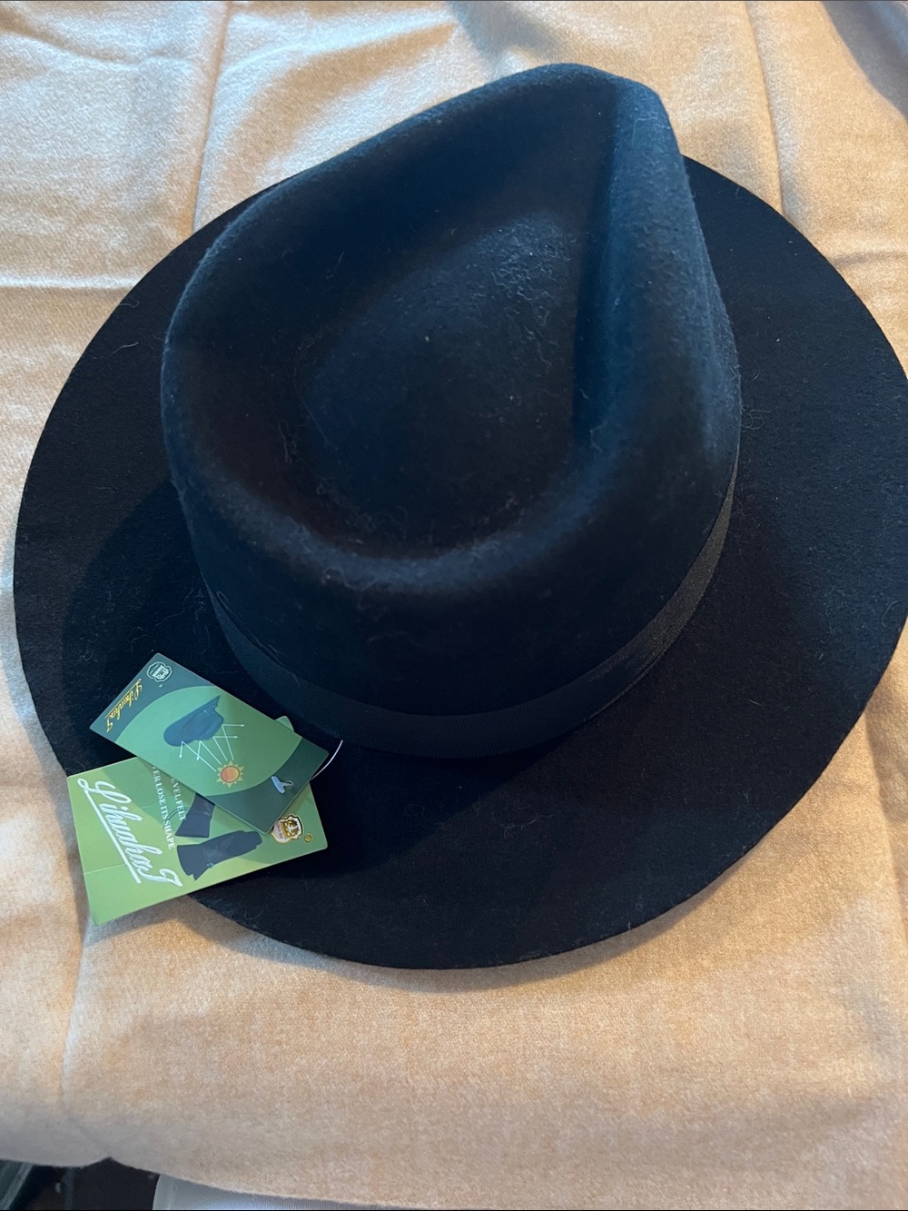 Lihua Classic Black Felt Fedora Hat